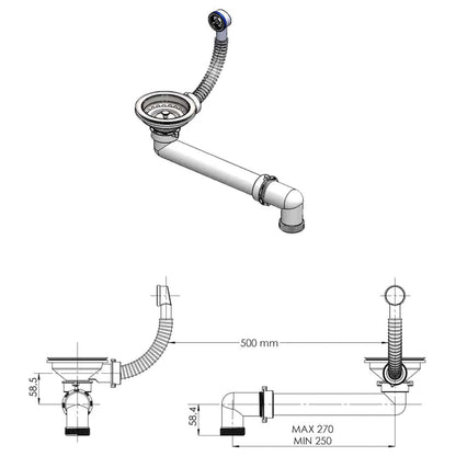 Sink White 780 x 500 mm 80% Quartz and 20% Resin