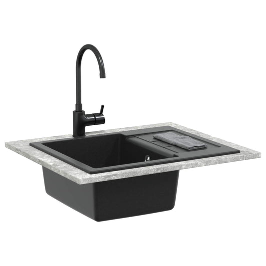 Sink Black 620 x 500 mm 80% Quartz and 20% Resin