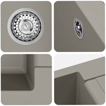 Sink Grey 780 x 500 mm 80% Quartz and 20% Resin