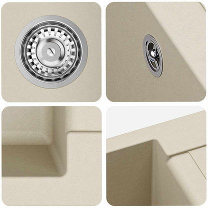 Sink Beige 780 x 500 mm 80% Quartz and 20% Resin