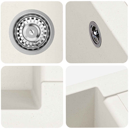 Sink White 780 x 500 mm 80% Quartz and 20% Resin