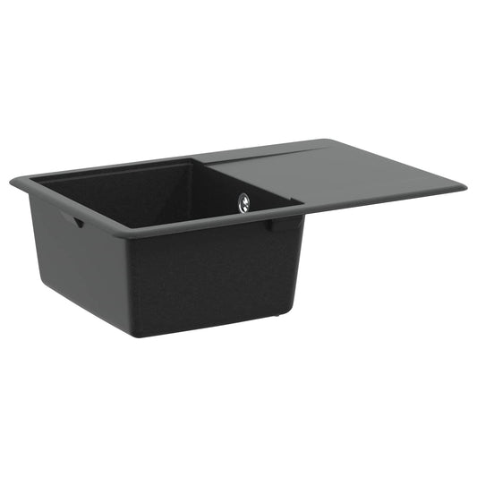 Sink 80% Quartz and 20% Resin 670 x 460 mm Black