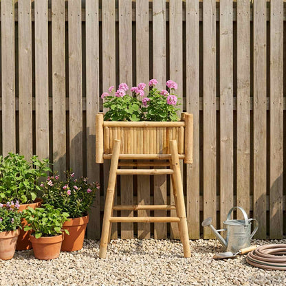 Garden Planter with Holder Natural 19.69 x 14.96 x 29.13 in