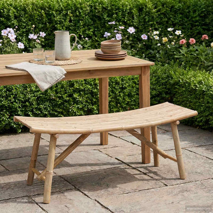 Garden Bench Natural 43.31 x 17.72 x 19.69 in Bamboo