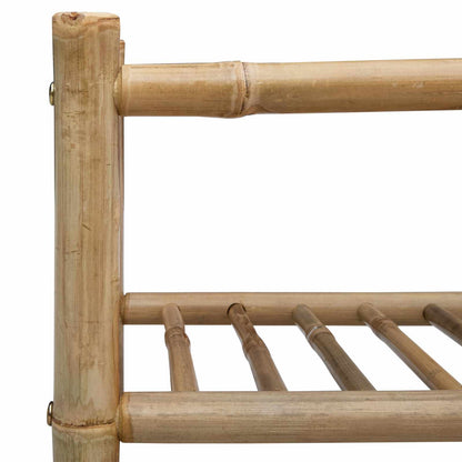 Shoe Rack with Shelf Natural 26.77 x 11.02 x 37.80 in Bamboo