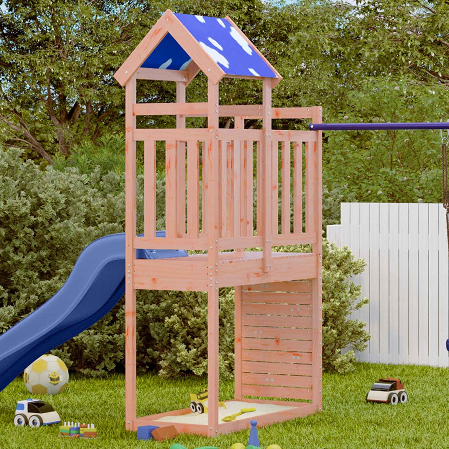 Play Tower Brown 110.5 x 52.5 x 215 cm Solid Douglas Wood