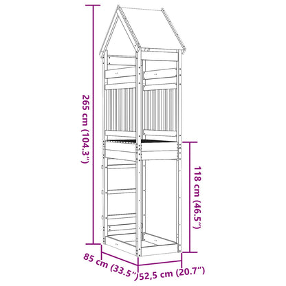 Play Tower Brown 52.5 x 85 x 265 cm Solid Pine Wood