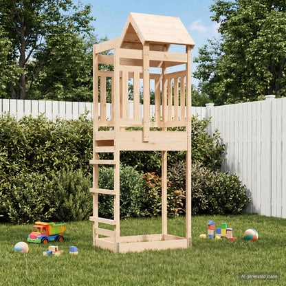 Play Tower Brown 52.5 x 85 x 238 cm Solid Pine Wood