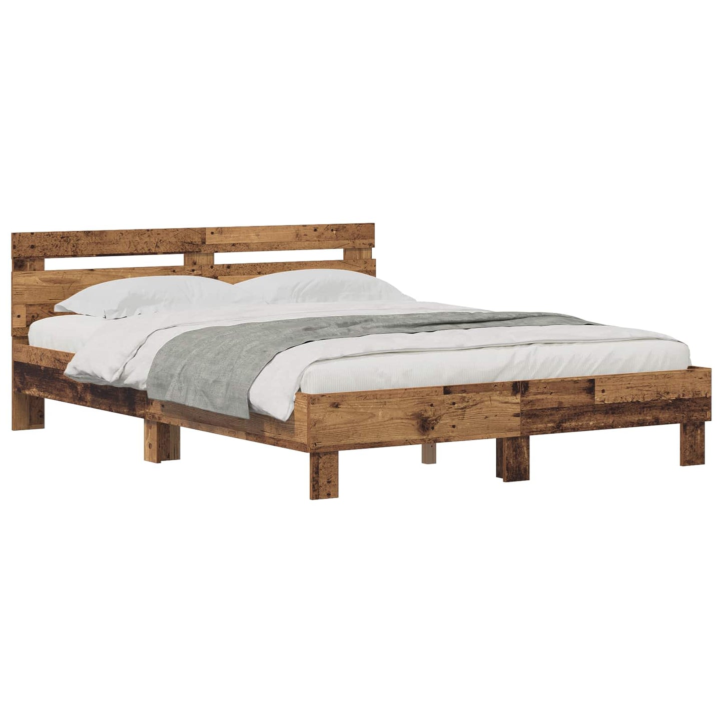 Bed Frame Old Wood 160 x 200 cm Engineered Wood