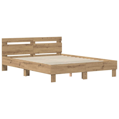 Bed Frame Artisan Oak 160 x 200 cm Engineered Wood