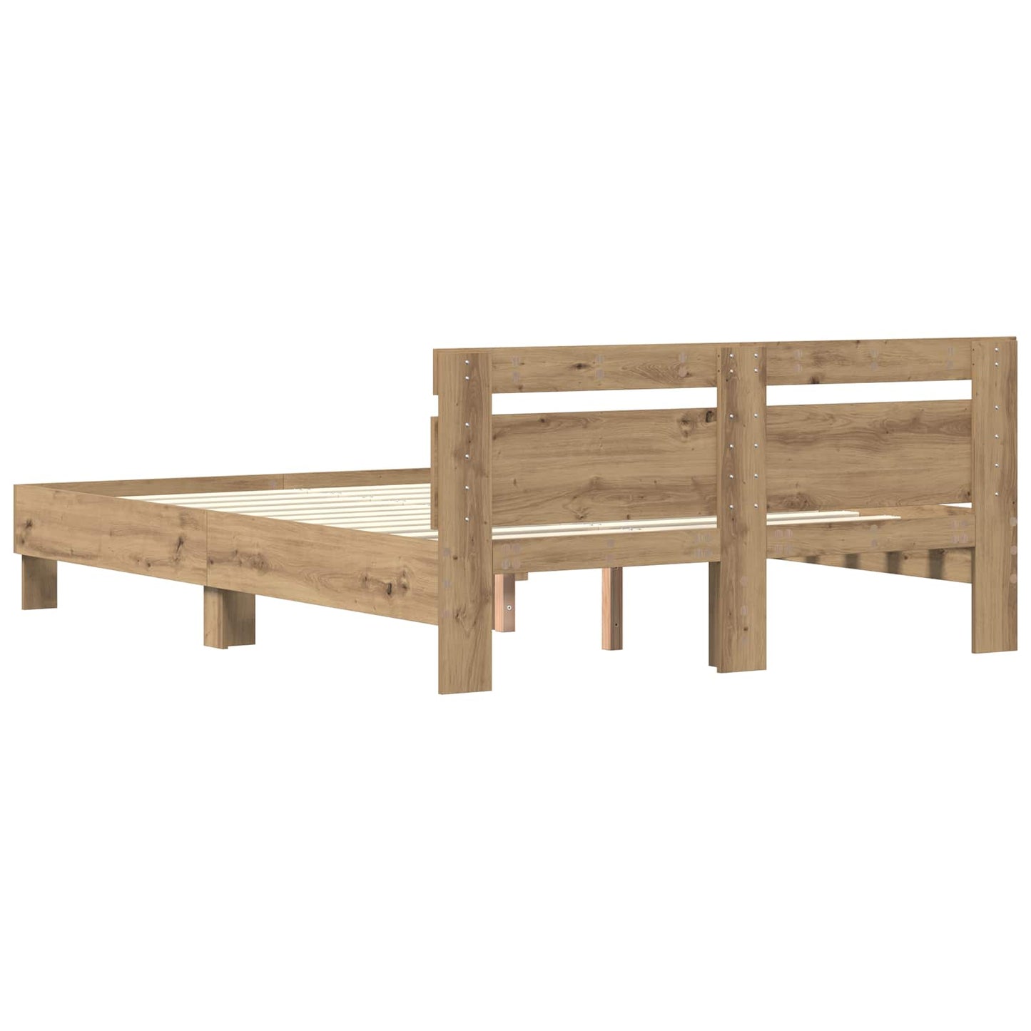 Bed Frame Artisan Oak 160 x 200 cm Engineered Wood