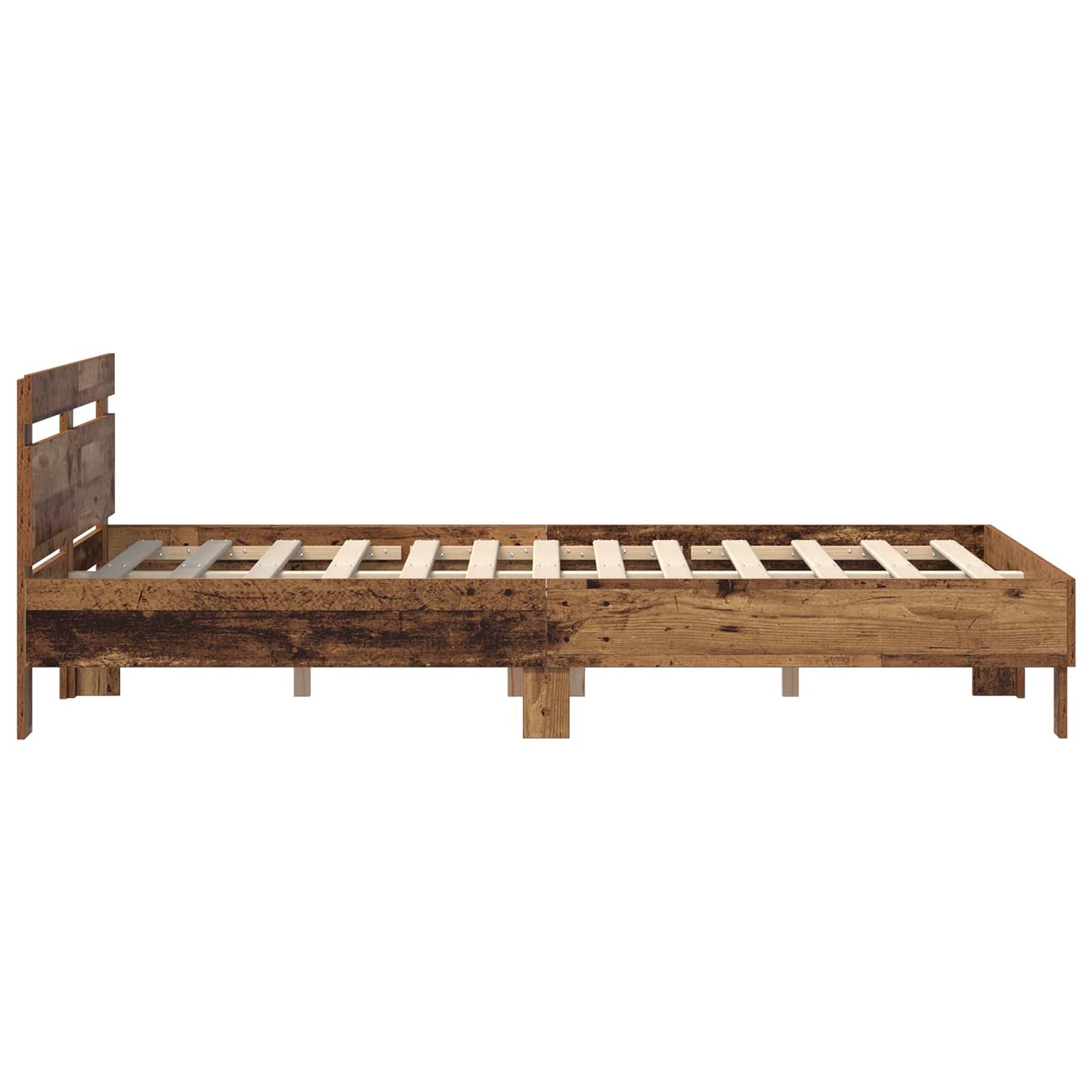 Bed Frame Old Wood 140 x 200 cm Engineered Wood