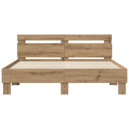 Bed Frame Artisan Oak 140 x 200 cm Engineered Wood