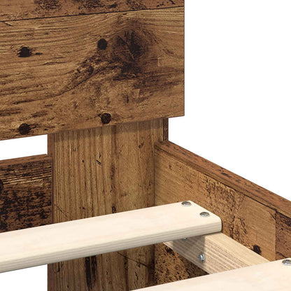 Bed Frame with Headboard Old Wood 120 x 200 cm Engineered Wood