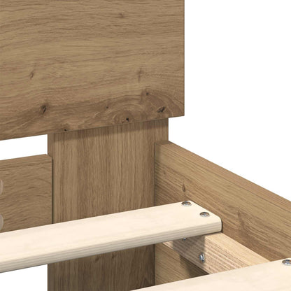 Bed Frame Artisan Oak 120 x 200 cm Engineered Wood