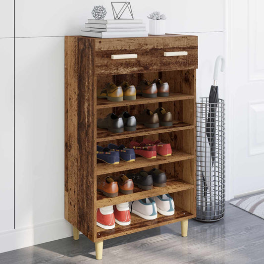 Shoe Cabinet 60 x 35 x 105 cm Engineered Wood Old Wood