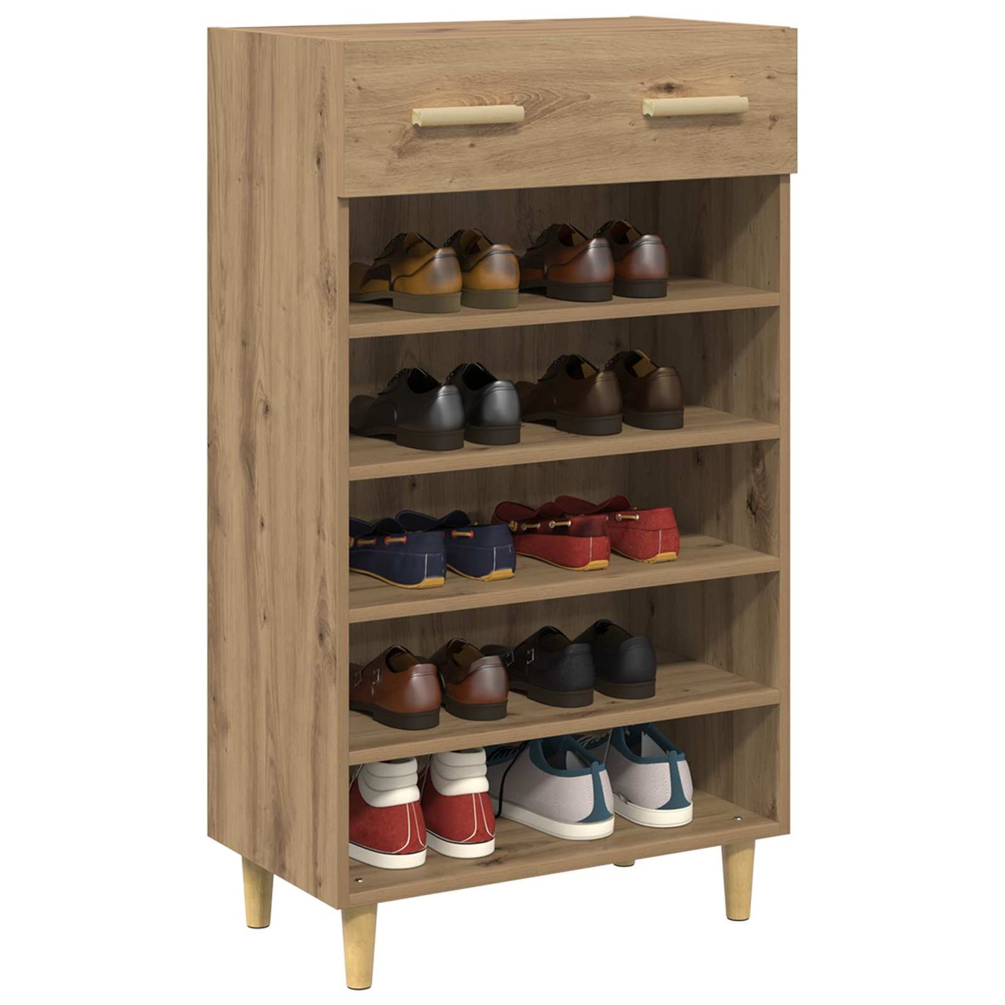 Shoe Cabinet 60 x 35 x 105 cm Engineered Wood Artisian Oak