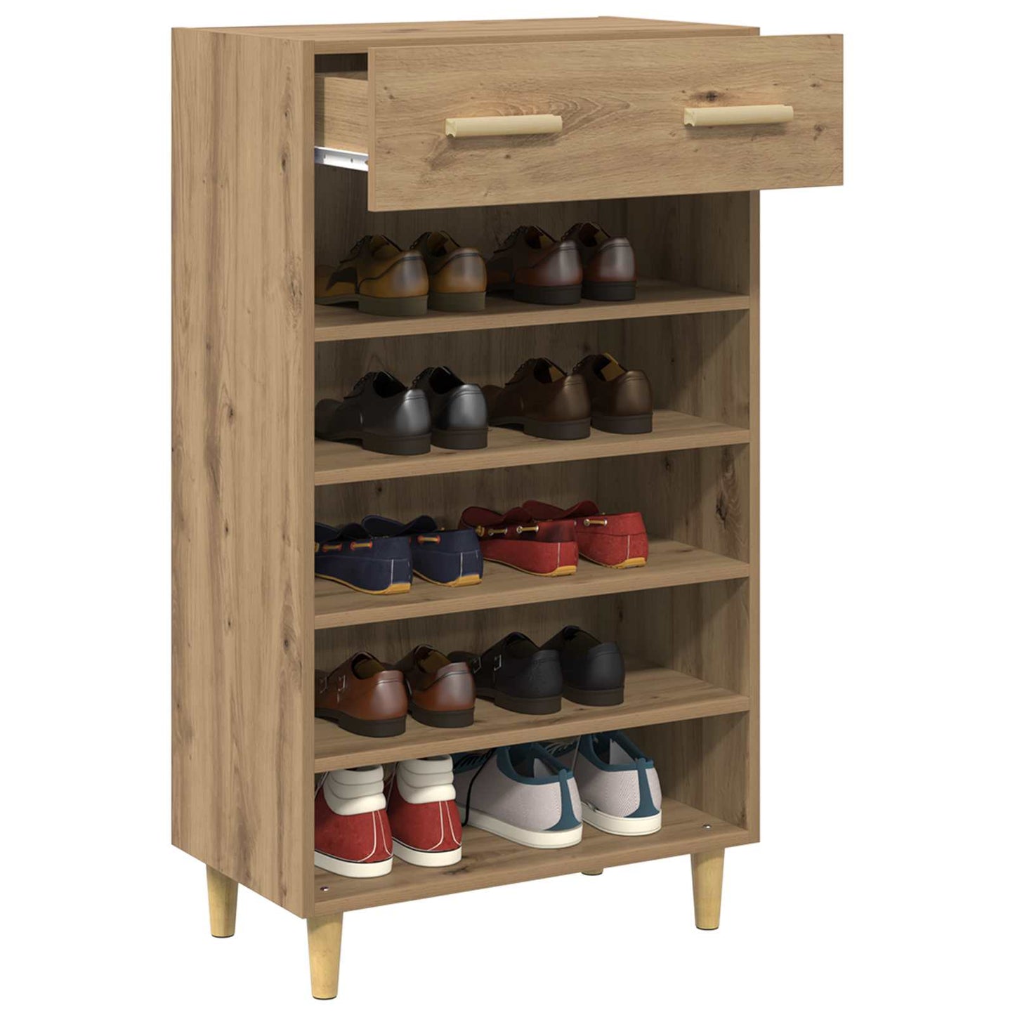 Shoe Cabinet 60 x 35 x 105 cm Engineered Wood Artisian Oak