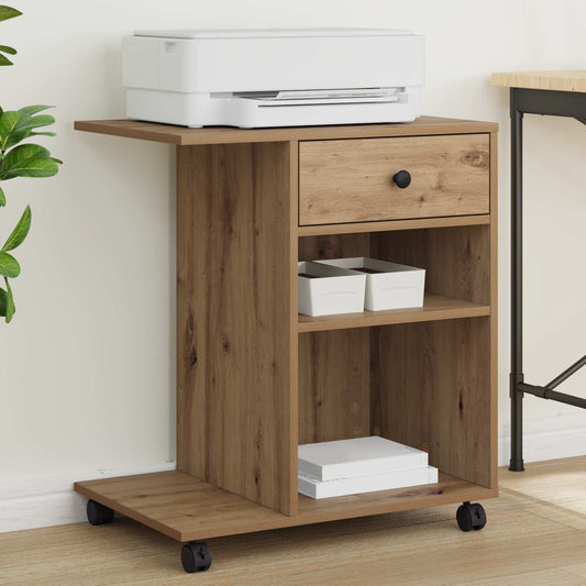 Printer Stand Artisian Oak 60 x 40 x 68.5 cm Engineered Wood