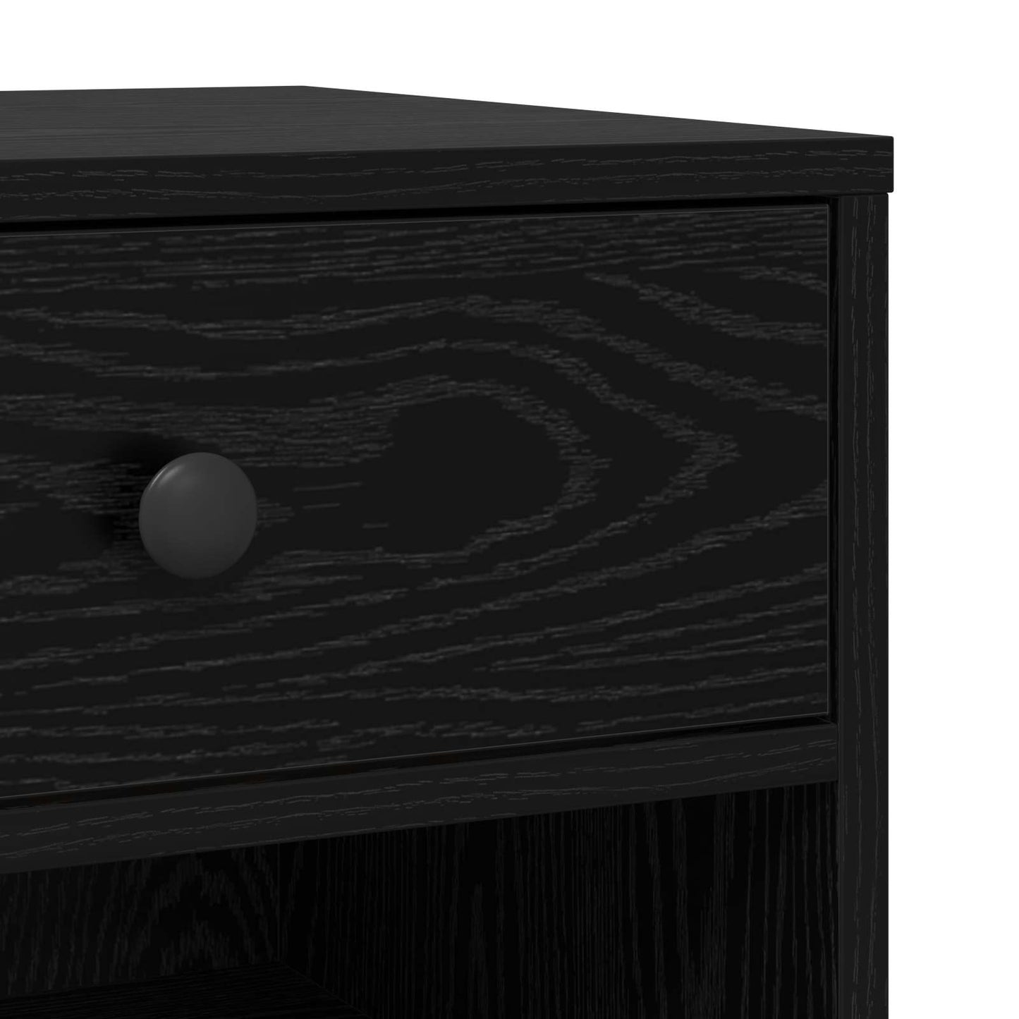 Printer Stand Plain Black Oak 60 x 40 x 68.5 cm Engineered Wood