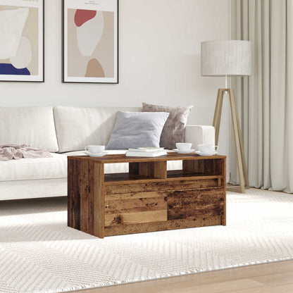 Coffee Table Old Wood 90 x 50 x 45 cm Engineered Wood