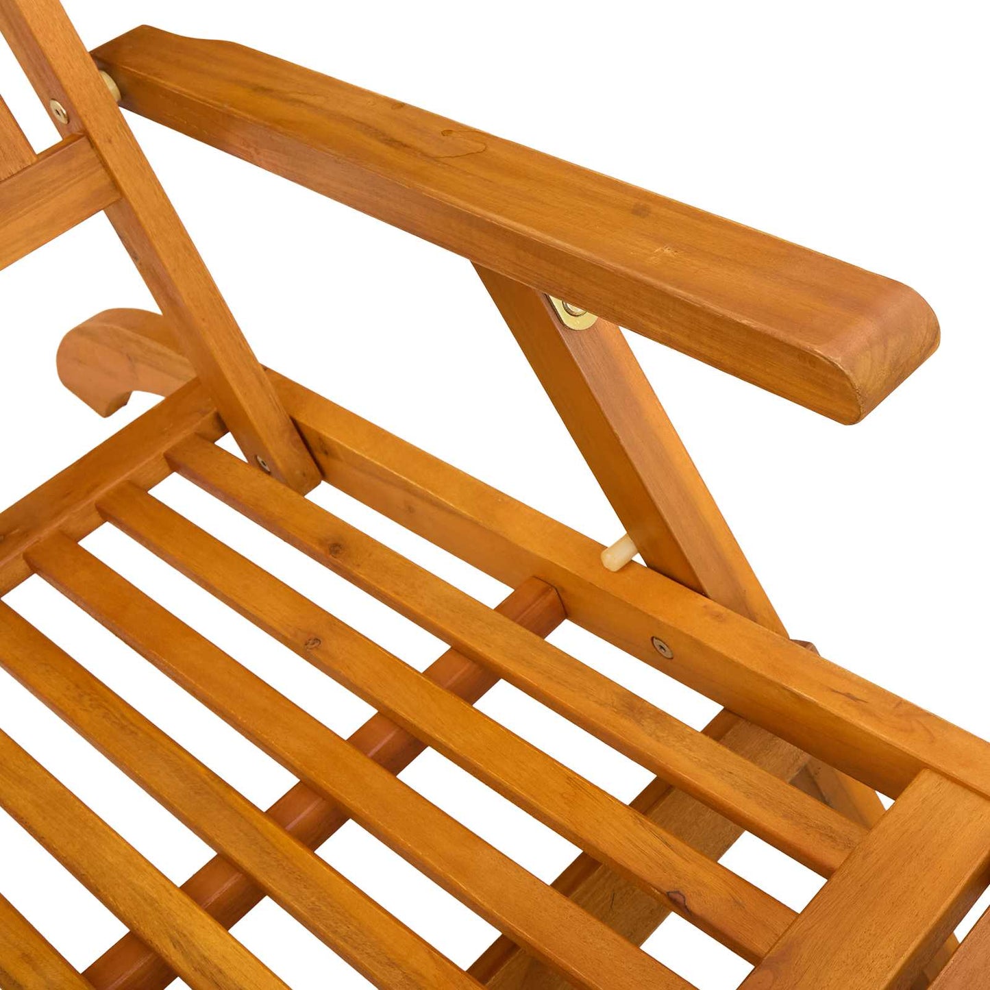Reclining and Folding Sunlounger Folding 2 pcs Natural