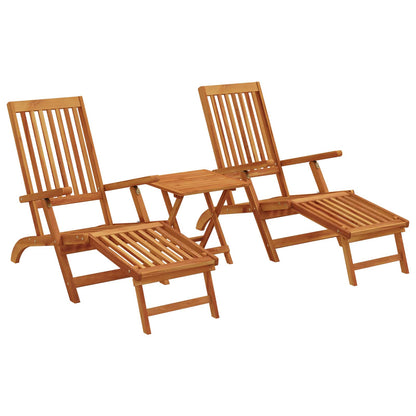 Reclining and Folding Sunlounger Folding 2 pcs Natural