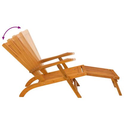 Reclining and Folding Sunlounger Folding 2 pcs Natural