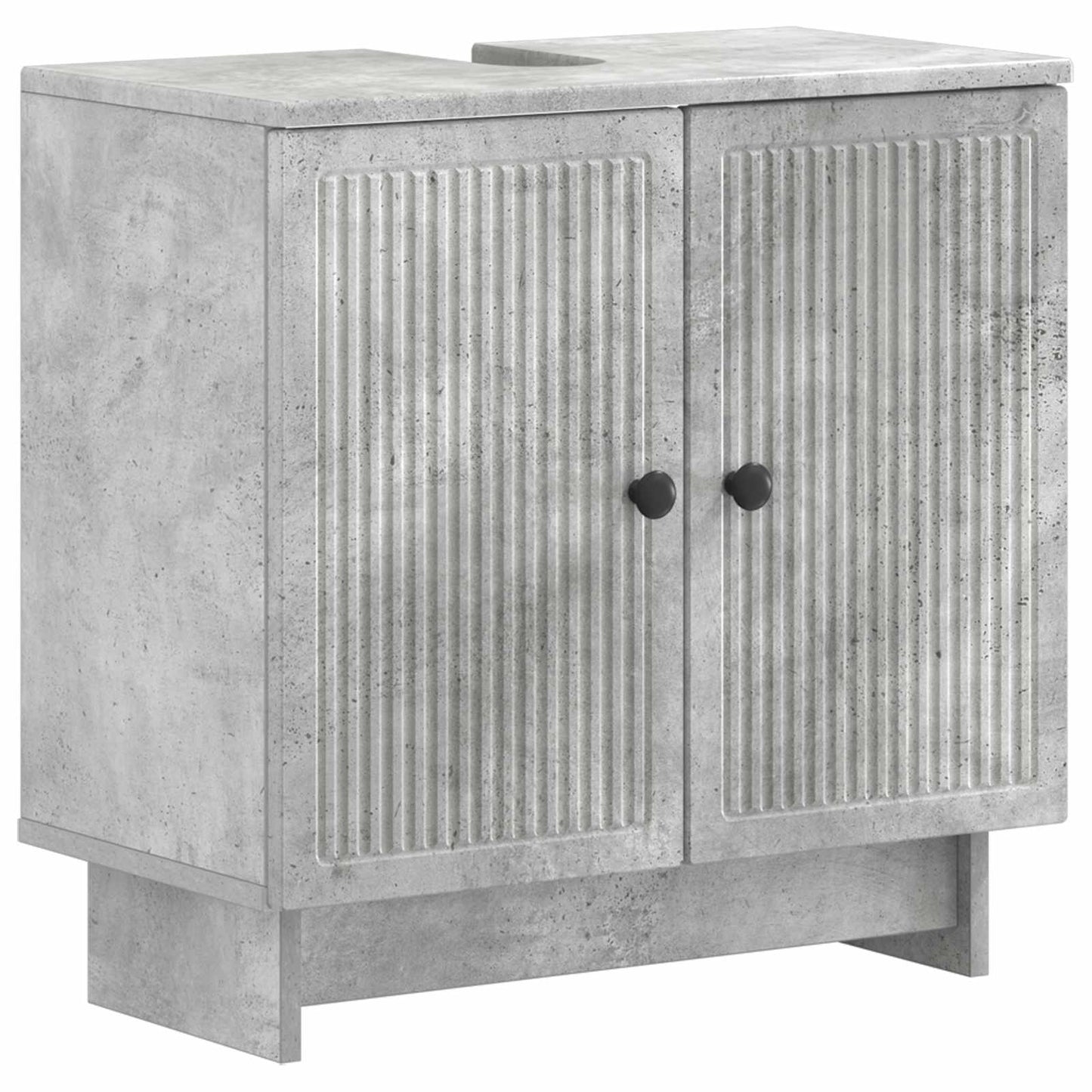3 Piece Bathroom Cabinet Set EDE Concrete Grey Engineered Wood