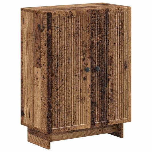 3 Piece Bathroom Cabinet Set EDE Old Wood Engineered Wood