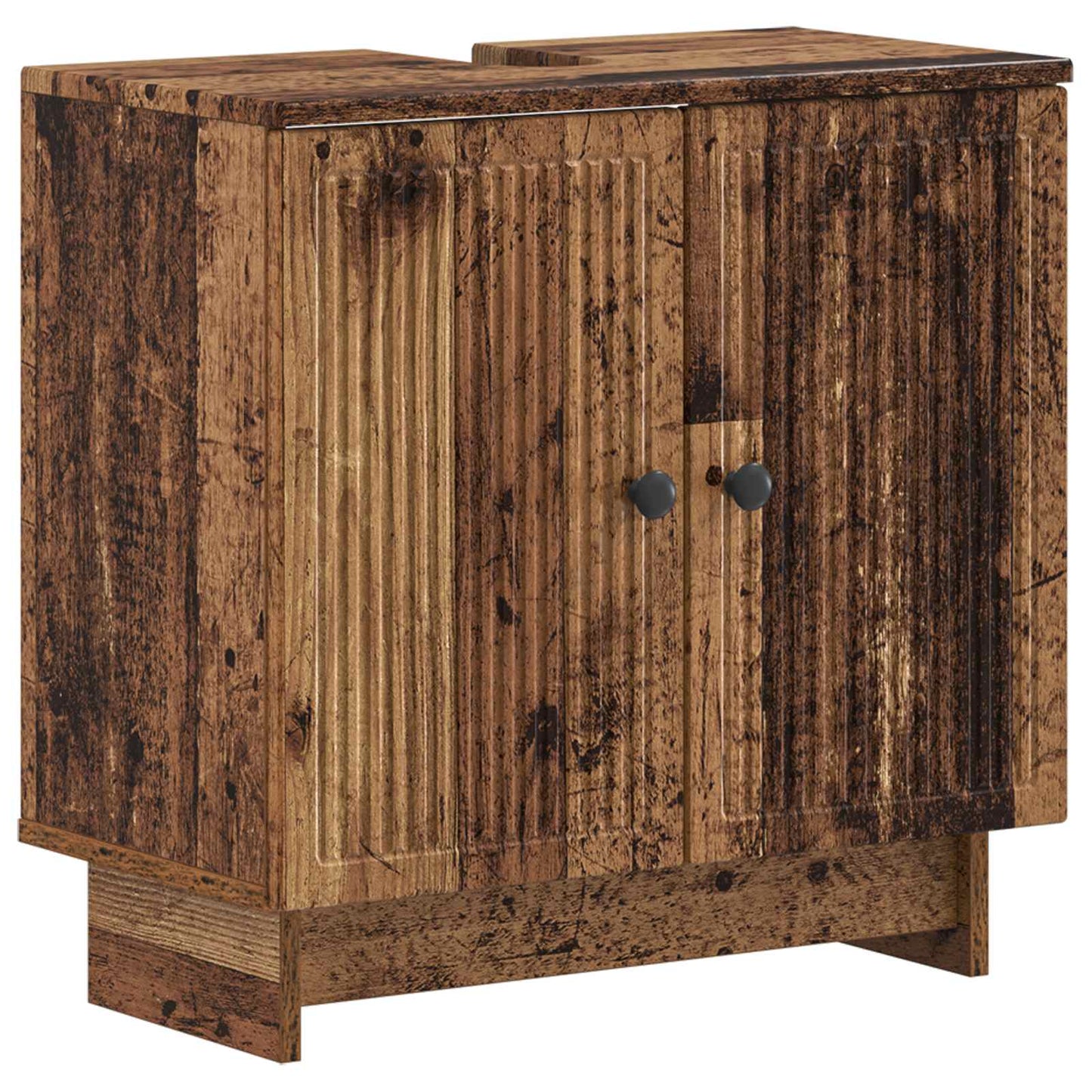 3 Piece Bathroom Cabinet Set EDE Old Wood Engineered Wood