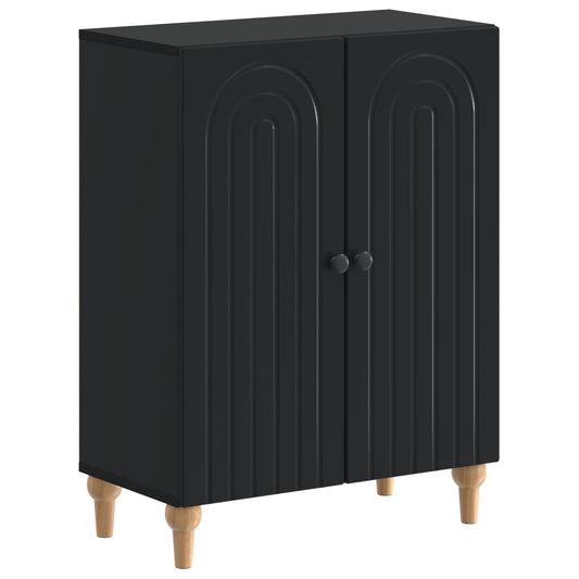 3 Piece Bathroom Cabinet Set ALKMAAR Black Engineered Wood