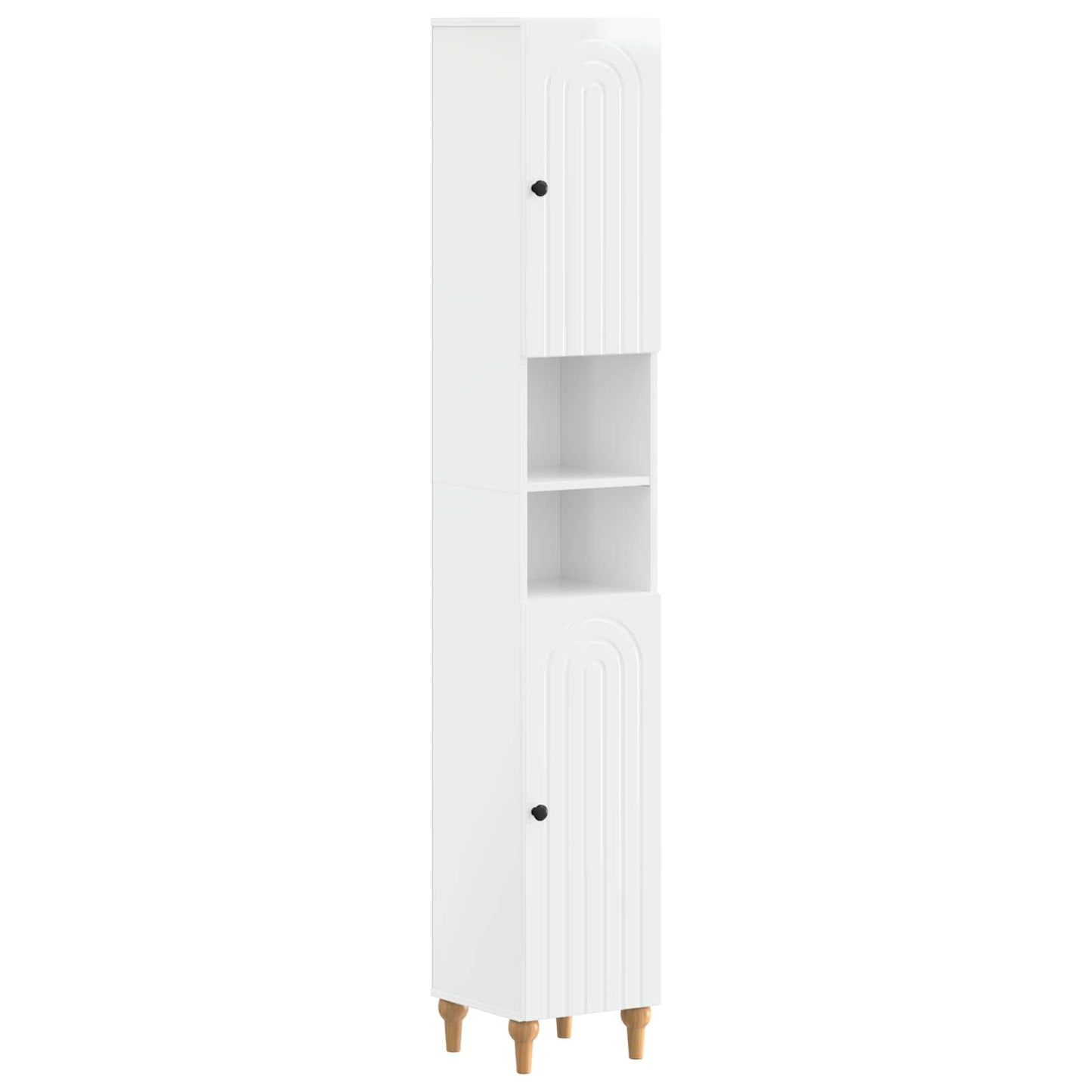 3 Piece Bathroom Cabinet Set ALKMAAR High Gloss White