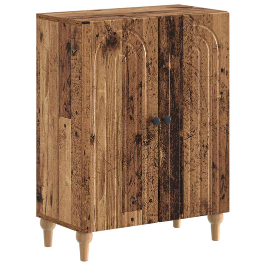 3 Piece Bathroom Cabinet Set ALKMAAR Old Wood Engineered Wood