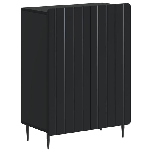 3 Piece Bathroom Cabinet Set ZWOLLE Black Engineered Wood