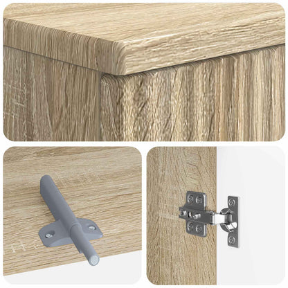 3 Piece Bathroom Cabinet Set ARNHEM Sonoma Oak Engineered Wood