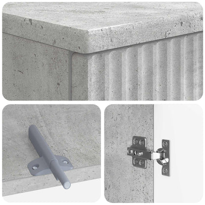 3 Piece Bathroom Cabinet Set ARNHEM Concrete Grey