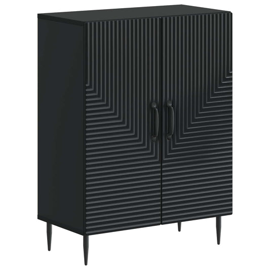 3 Piece Bathroom Cabinet Set HAARLEM Black Engineered Wood