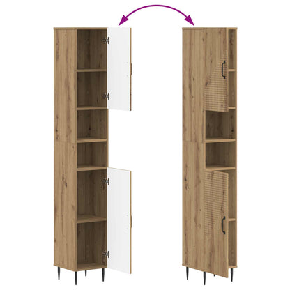 3 Piece Bathroom Cabinet Set HAARLEM Artisan Oak