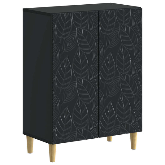 3 Piece Bathroom Cabinet Set DELFT Black Engineered Wood