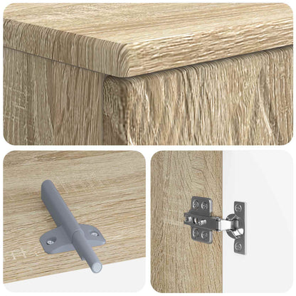 3 Piece Bathroom Cabinet Set DELFT Sonoma Oak Engineered Wood
