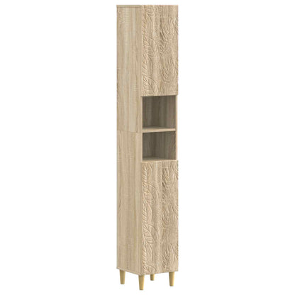 3 Piece Bathroom Cabinet Set DELFT Sonoma Oak Engineered Wood