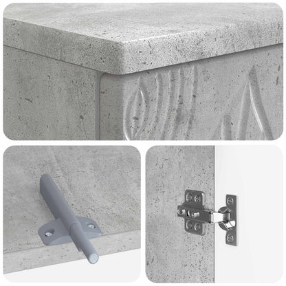 3 Piece Bathroom Cabinet Set DELFT Concrete Grey