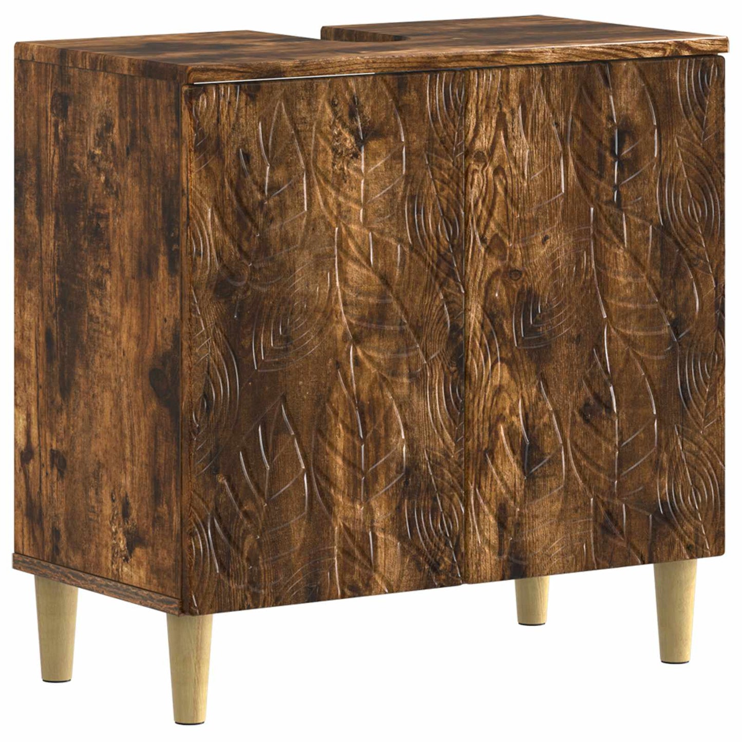3 Piece Bathroom Cabinet Set DELFT Smoked Oak Engineered Wood