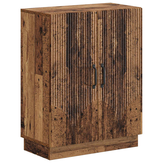 3 Piece Bathroom Cabinet Set HOORN Old Wood Engineered Wood