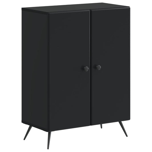 3 Piece Bathroom Cabinet Set BREDA Black Engineered Wood