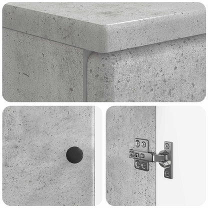3 Piece Bathroom Cabinet Set BREDA Concrete Grey