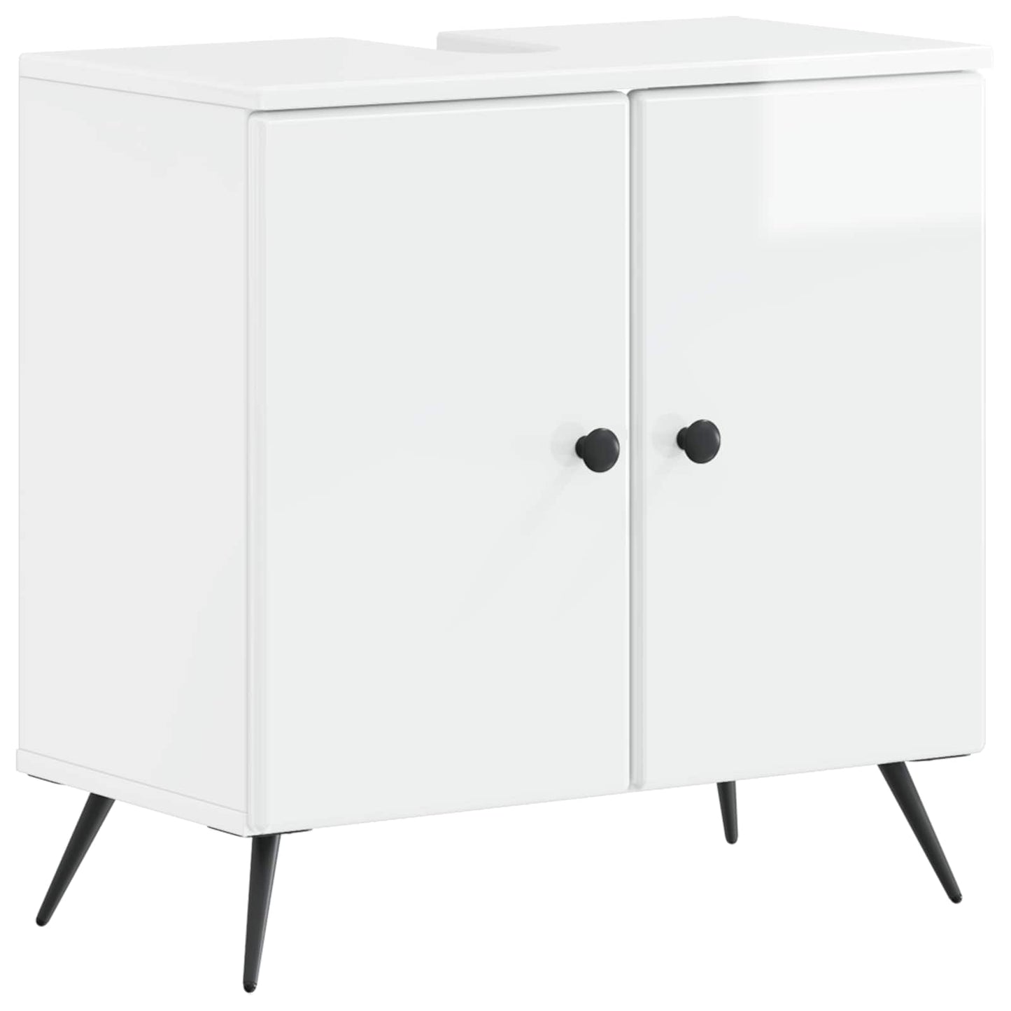 3 Piece Bathroom Cabinet Set BREDA High Gloss White