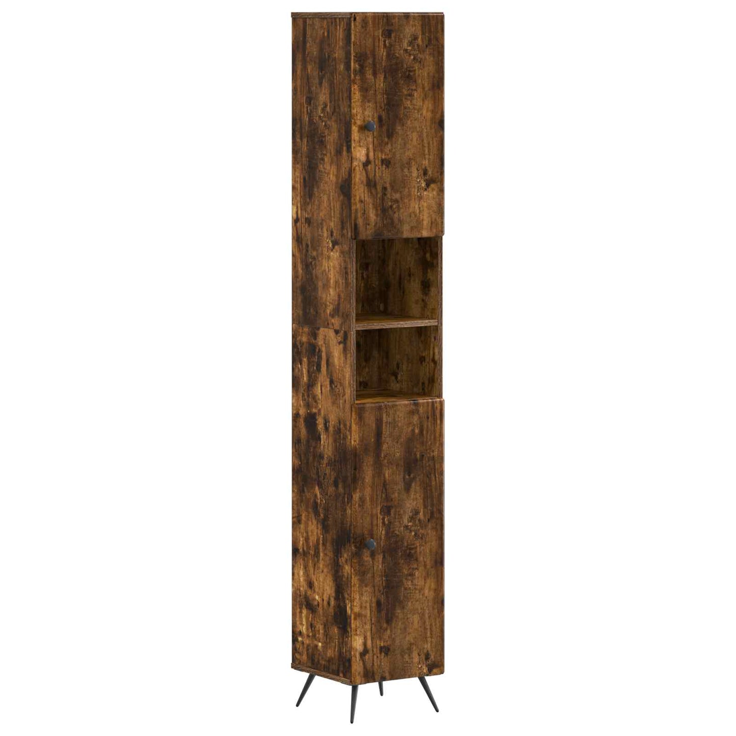 3 Piece Bathroom Cabinet Set BREDA Smoked Oak Engineered Wood