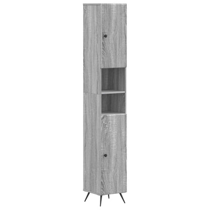 3 Piece Bathroom Cabinet Set BREDA Grey Sonoma Engineered Wood